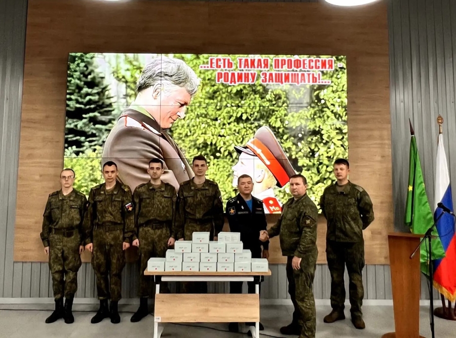 Военный учебный центр передал гумгруз военнослужащим